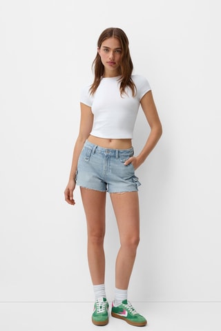 Short en jean - Bleu
