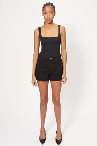 Short en jean - Noir