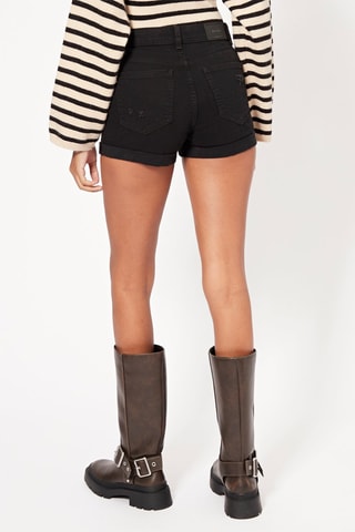 Short en jean - Noir