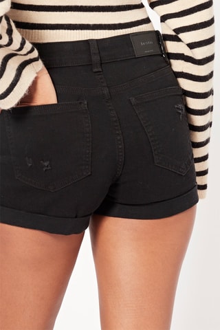 Short en jean - Noir