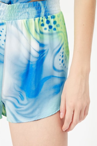 Calções tye and dye Azul-celeste