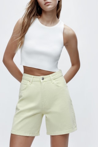 Short en jean Como Jaune