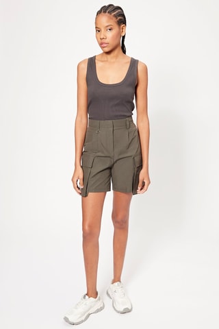 Bermudas de cintura alta - Antracite