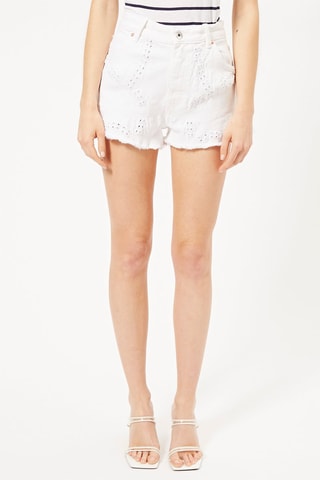 Short en jean - Blanc