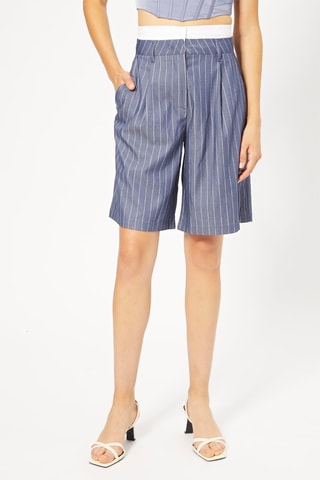 Bermuda taille haute - Bleu marine