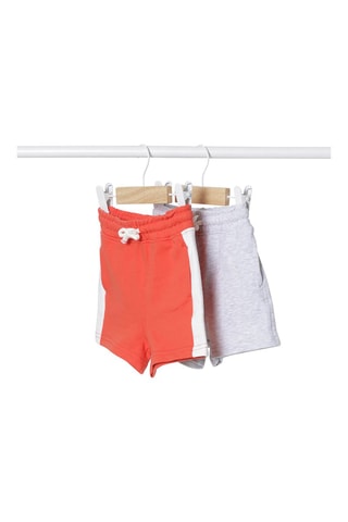 2 bermudas Coral e cinzento mesclado