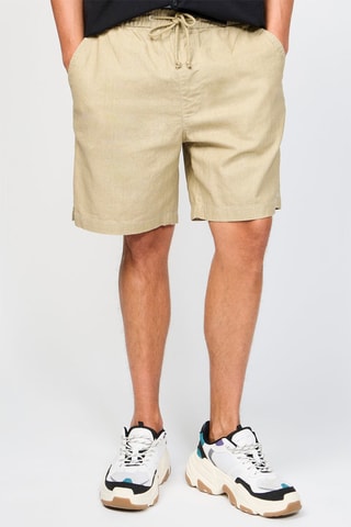 Bermudas em linho - Caqui