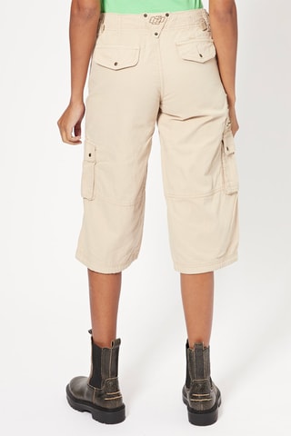 Bermudas de cintura alta - Bege