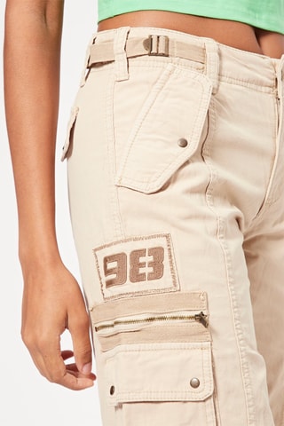 Bermudas de cintura alta - Bege