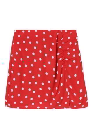 Minissaia de cintura subida Marbella Vermelho
