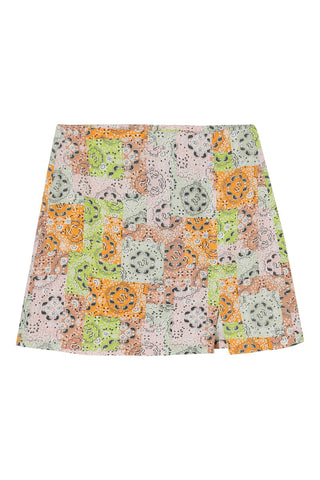 Minissaia Verde-água e rosa