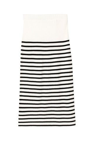 Saia midi cintura alta - Branco