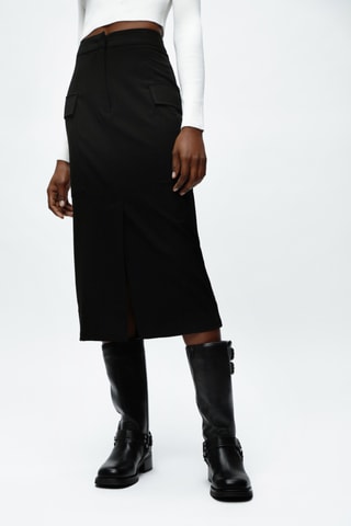 Saia midi - Preto