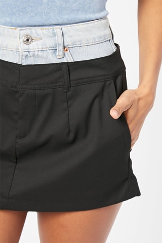 Saia efeito ilusório - Preto e azul-claro