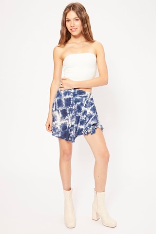 Minissaia tie and dye - Azul-marinho e branco