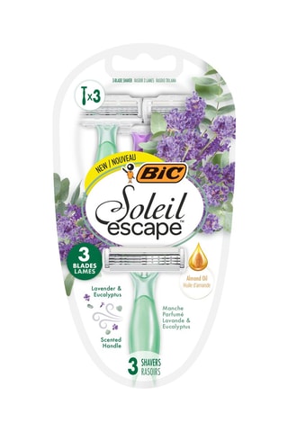 3 rasoirs Soleil Escape - Lavande et eucalyptus - 3 lames