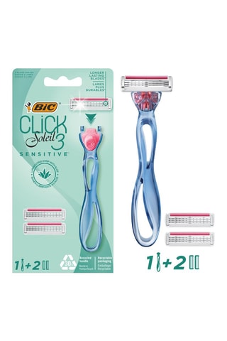 Rasoir pour femme Click 3 Soleil Sensitive + 2 recharges - 3 lames
