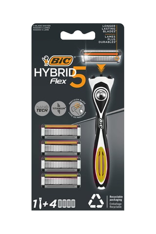 Rasoir pour homme Hybrid 5 Flex + 4 recharges - 5 lames