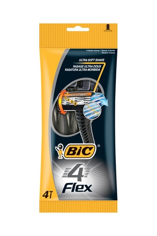 4 rasoirs jetables Bic 4 Flex - 4 lames
