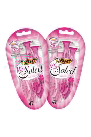 2 x 4 rasoirs jetables pour femmes Bic Miss Soleil - 3 lames