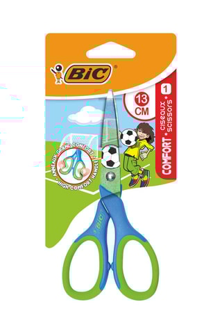 1 paire de ciseaux enfant pour droitier BIC Comfort Classic - Modèle aléatoire