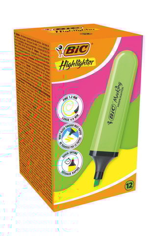 12 surligneurs Marking Flat 
Vert fluo