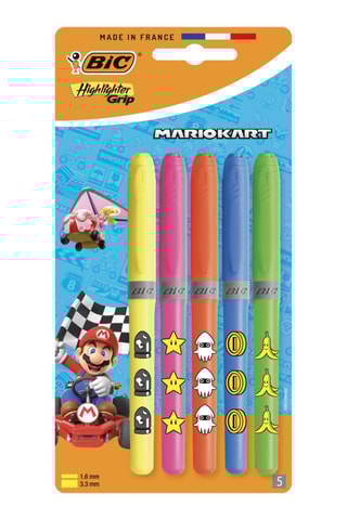 5 surligneurs Mario Kart - 5 encres