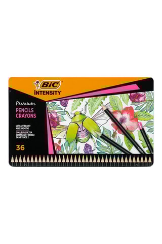 Boîte Premium Intensity Woodcase - 
36 crayons de couleurs