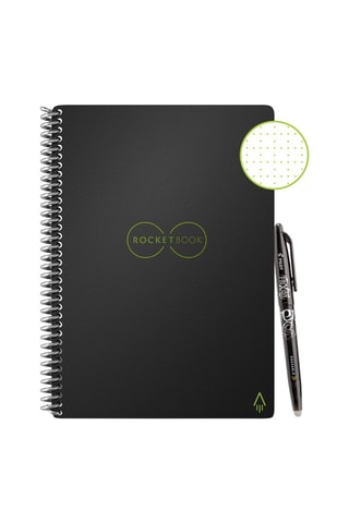 Cahier réutilisable connecté Rocketbook Core - 36 pages pointillées - Noir - 14,8 x 21 cm