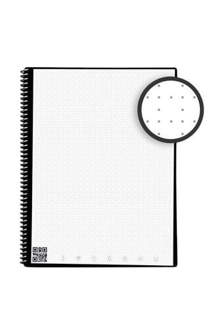 Cahier réutilisable connecté Rocketbook Core - 36 pages pointillées - Noir - 14,8 x 21 cm