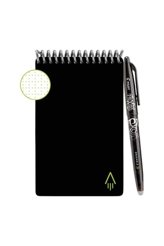 Bloc-notes réutilisable connecté Rocketbook Core Mini - 48 pages pointillées - Noir - 10,5 x 14,9 cm