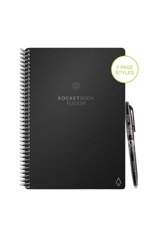 Cahier réutilisable connecté Rocketbook Fusion - 42 pages - Noir - 14,8 x 21 cm