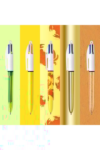 15 stylos-bille 4 couleurs - 4 encres