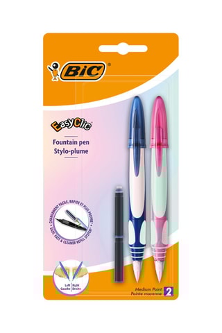 2 stylos-plume rechargeables EasyClic - Coloris aléatoire