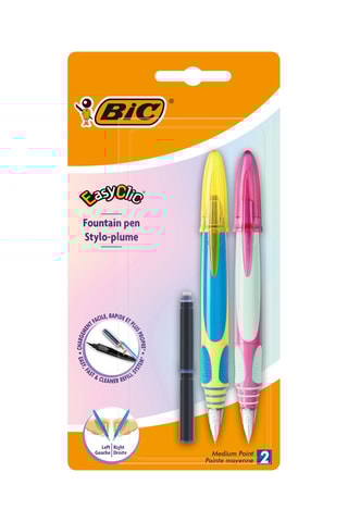 2 stylos-plume rechargeables EasyClic - Coloris aléatoire