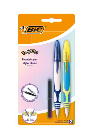 2 stylos-plume rechargeables EasyClic - Coloris aléatoire