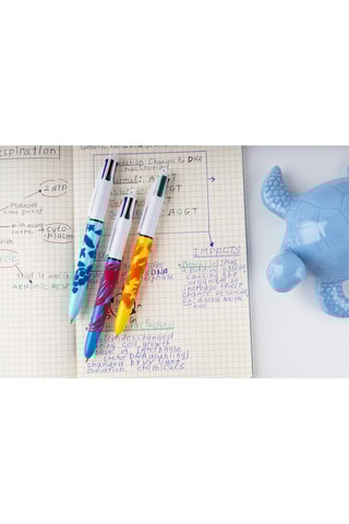 3 stylos-bille 4 couleurs Velours -  4 encres