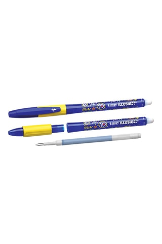 Stylo effaçable Illusion et 2 recharges - Encre bleue
