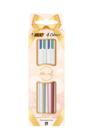 2 stylos-bille 4 couleurs Pearl - 4 encres