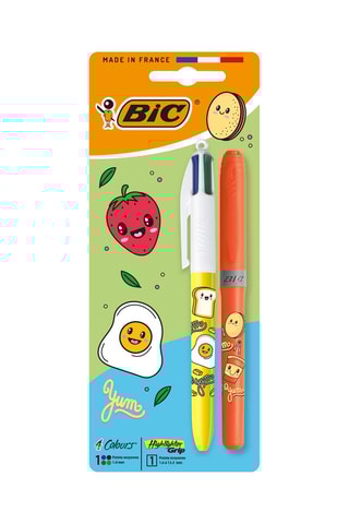 Stylo 4 couleurs et surligneur Highlighter Grip