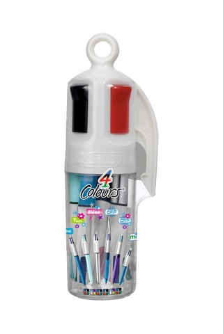 6 stylos-bille 4 couleurs - 8 encres