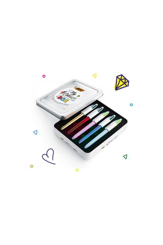 5 stylos-bille 4 couleurs My 4 Colours Box - 8 encres