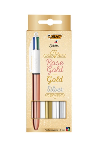 3 stylos-bille 4 couleurs - 4 encres