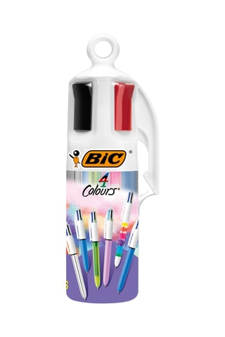 Pot à 6 stylos-bille 4 couleurs - 6 encres
