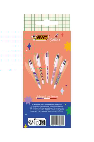 5 stylos-bille 4 Couleurs Edition Limité Groovy - 4 encres