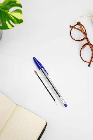 50 recharges de stylos-bille Cristal Original - Encre bleue