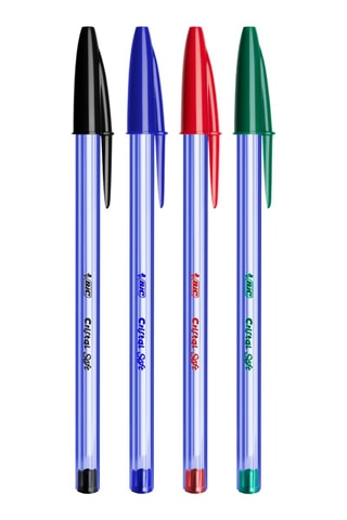 20 stylos-bille Cristal Soft - 4 encres