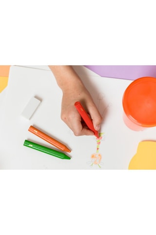 BIC Kids Plastidecor Triangle Craies de Coloriage - Couleurs Assorties, Etui Carton de 12