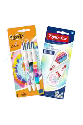 3 stylos-bille 4 couleurs et 2 rubans correcteurs - 4 encres