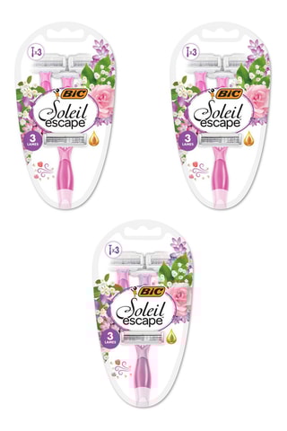 3 x 3 rasoirs pour femme Soleil Escape